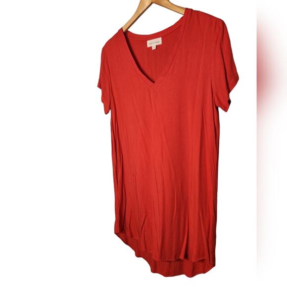 Anthropologie Cloth & Stone Crispin Rayon Shirt Tunic Dress Medium - Picture 6 of 8